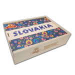 Drevená čajová kazeta slovakia - modrá