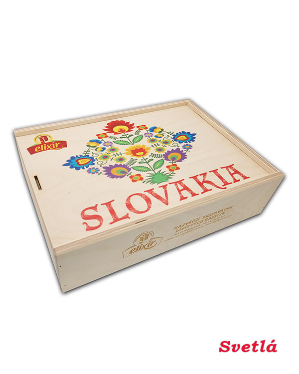 Drevená čajová kazeta slovakia - svetlá