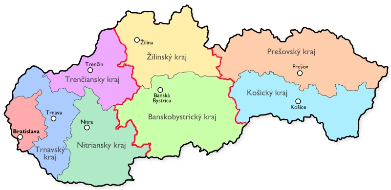 Mapa regionov